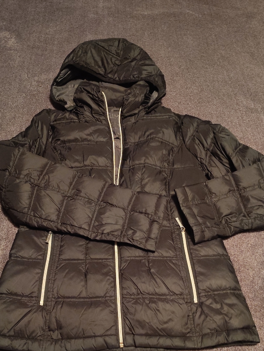 Michael Kors Black Packable Down Jacket with Hood